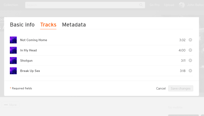 EPs, unlike playlists, are track listed, so think about the order you want your songs to be heard in.