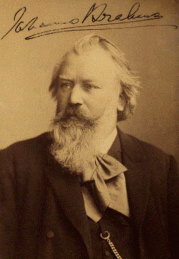 Photograph of Brahms in 1889.