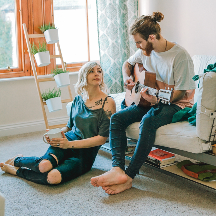 If you're so inclined, you can write your girlfriend a love song or cover one of her favorite songs. Just learn the chords and the vocal melody and you'll be set.