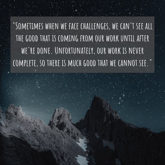 it's important to remind those who are struggling of all they've accomplished through their struggle.