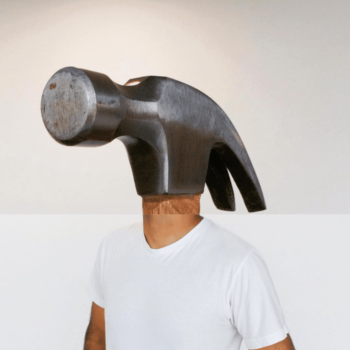 There's something about replacing someone's head with a hammer that makes this a little unsettling.