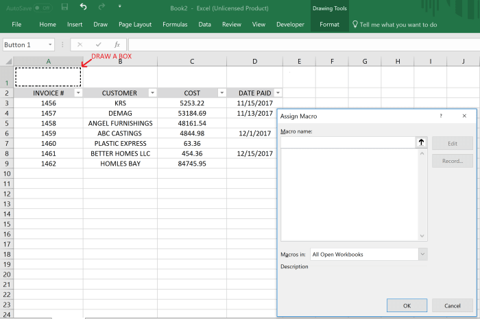 counter button excel for mac