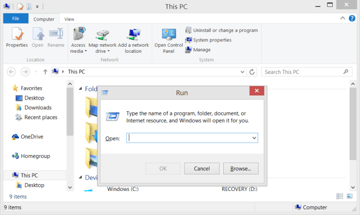 The Run option is a hold over from old versions of Windows but it still helpful today!