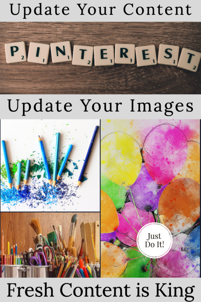 Fresh Content is Prioritized. Update your images to give your work a better chance of being shared.