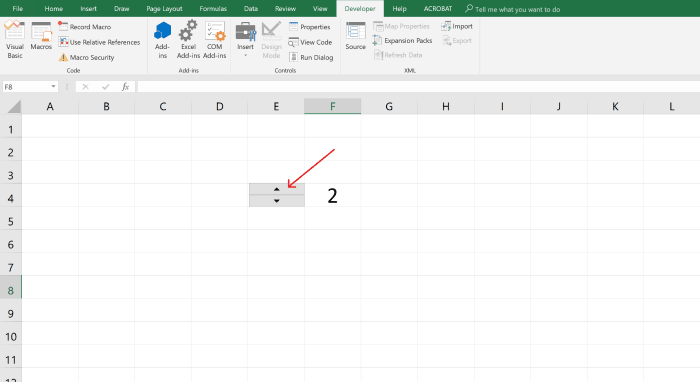 how to make link cell value negative spin button excel