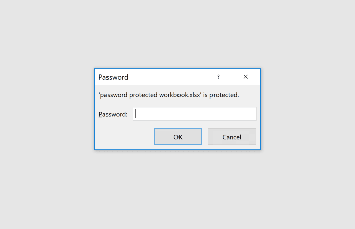 Be sure that your password is not too complex as you will not be able to unlock the workbook without it.