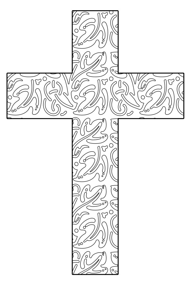 Free Printable Cross Coloring Pages - FeltMagnet