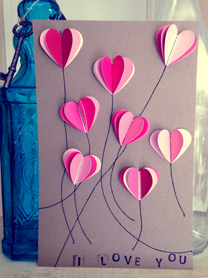 DIY Paint Chip Valentine's Day Cards - FeltMagnet - Crafts