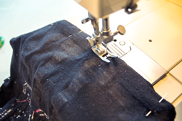 Sew the sides together leaving a small opening for the stuffing.
