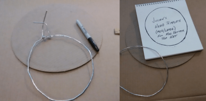 Using a piece of flexible wire to create patterns and large curves makes it easy to transfer shapes onto paper.