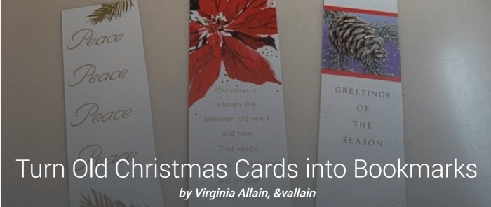 Choose designs that can be cut into slim strips just like bookmarks. You can punch a hole into the top and tie a ribbon or yarn for extra ornamentation or just use them without that.