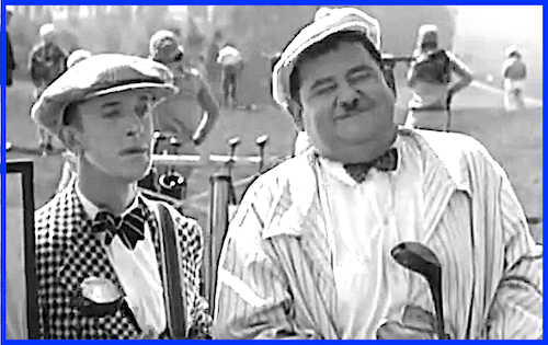 Stan Laurel and Oliver Hardy both loved to golf, but Ollie loved it with a passion and was considered one of Hollywood's best golfers.