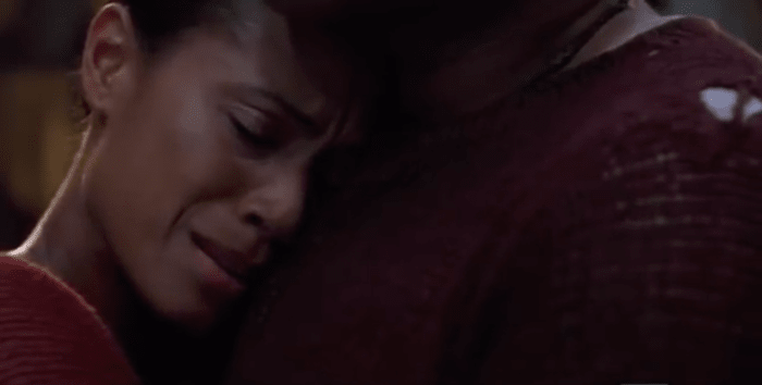 Realizing the changes that Neo has made in the Matrix by plugging himself into it, Niobe (Jada Pinkett Smith) says, "Neo, wherever you are... Thank you."