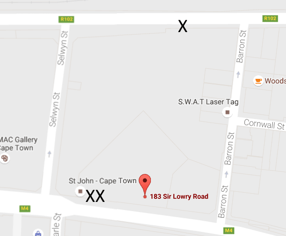 In order to get a Transport ID Card if you're over 60, you need to go to the rear offices of GA at 183 Lowry Road where the single X is.