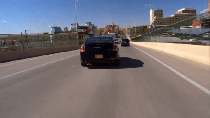 This the shot I worked on in episode 5.13 where Walt is seen speeding across Lead Blvd in the heart of Downtown Albuquerque. Notice Gertrude Zachary's Castle in the left hand side of the frame.