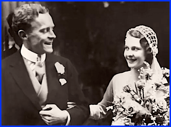 Vivien Leigh on her wedding day in 1932 to a barrister named Leigh Holman. They would have one child, a daughter, whom they named Suzanne. The couple divorced in 1940 and Leigh immediately wed actor Laurence Olivier.