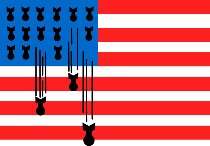 This flag symbolizes or shows the kind of long, drawn out war that the United States military has been involved in since 2001.