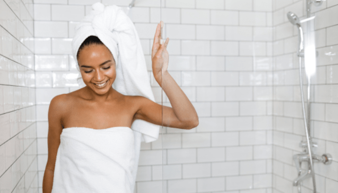 A hot shower followed by a standing, towel, pat down is a good calorie burning habit to have.