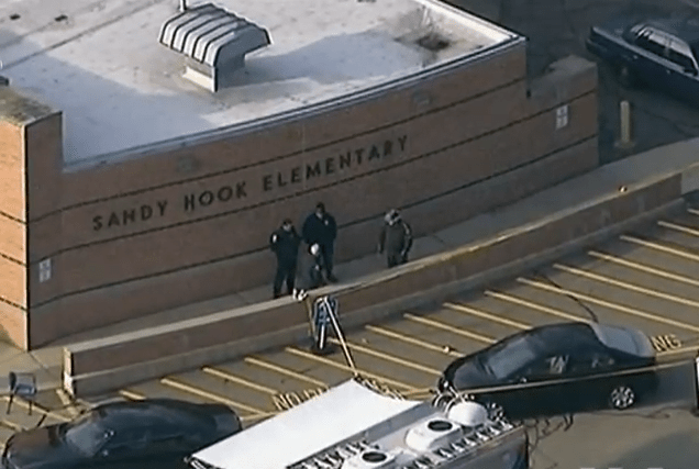 Police arriving at the Sandy Hook Elementary School after 20 children and 6 adult staff members were shot by 20-year-old Adam Lanza. Proponents of gun control believe that there needs to be more regulation of gun sales and ownership.