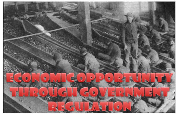 At the time, there were no rules about who could work and for what pay. The government believed that private enterprise could run without interference. Industry took advantage of the situation!