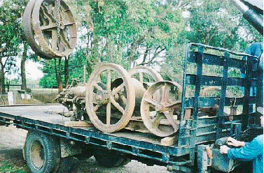 It is difficult to imagine how much work has gone into restoring these engines, this photo shows a load of parts arriving from somewhere, and I can only presume they are for Engine No. 2502.