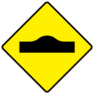 W130 Road Hump Warning Sign Ireland.If You See One Of These Signs . . .Slow Down!