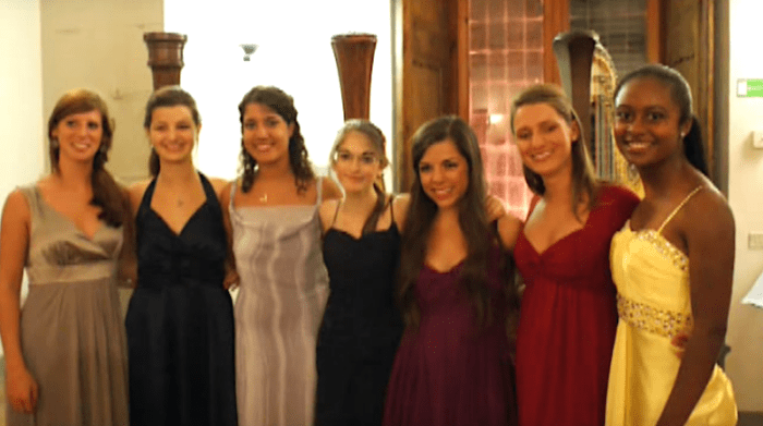 Making friends with harpists from around the world at the Judith Liber harp camp in Lake Como, Italy