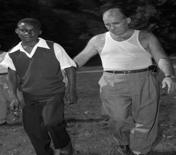 Robert Peebles searching Highbridge Park with Detective Francis McGinty for the gun. This is probably the area behind Highbridge Pool a mile north of the Polo Grounds.