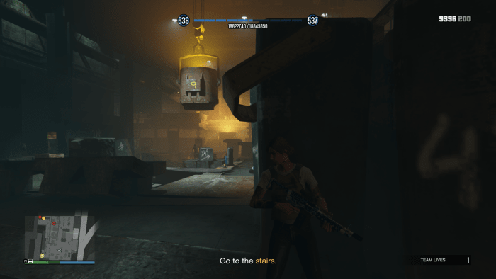 Once you're comfy enough run in and take cover here to clear out most of the Russians. Once the area is relatively clear make your way upstairs.
