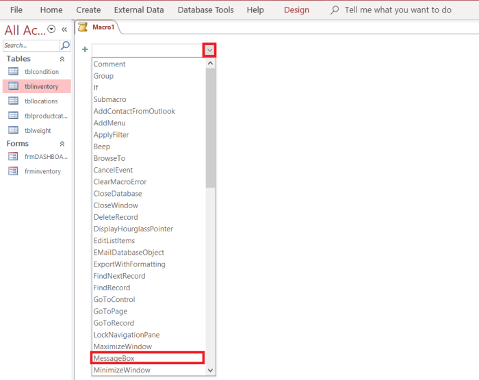 There are over 60 macros to choose from in Access. You'll notice that the macros are named by tasks that should be familiar to you. To brainstorm ways to create automation in Access simply browse the macros to see if grouping them makes sense.