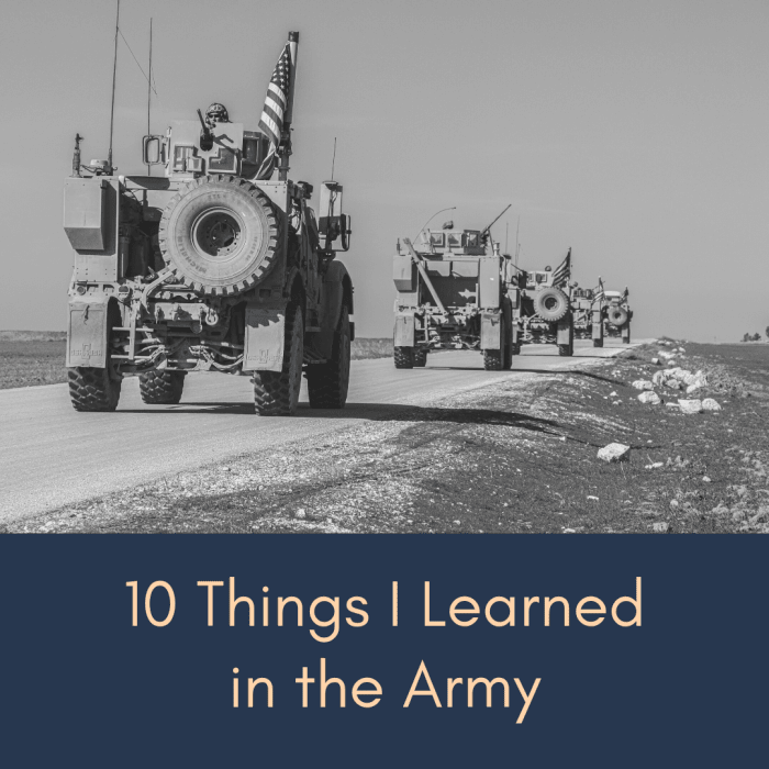 I'm not talking about stuff like how to read a map or how to clean a rifle. I'm talking about important life lessons everybody learns but nobody sits down to teach us.
