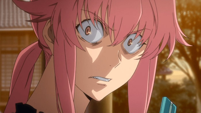You do not want to see these eyes, and if you do, odds are you won't be around to see them a second time. Yuno Gasai is the main threat in "Future Diaries."