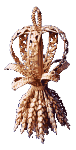 Corn dollies can be symbolic, like the one shown above, or they can be realistic and look more like little people.