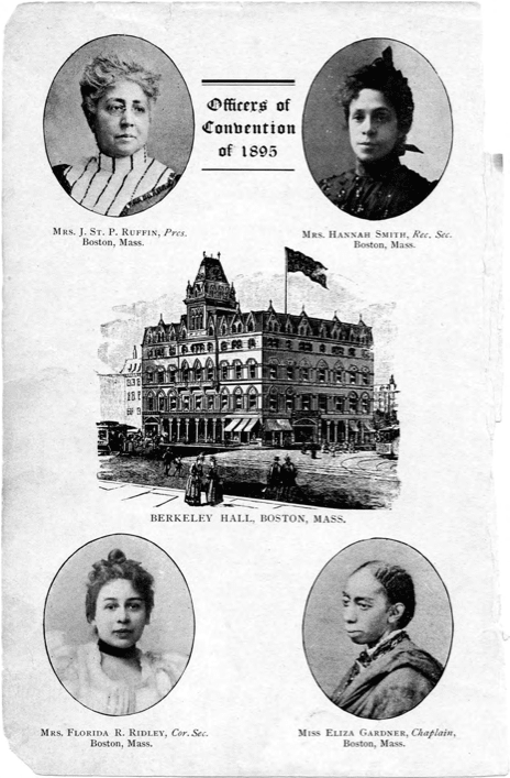 First page of the Historical Records of the Conventions of 1895-1896 of the Colored Women of America.