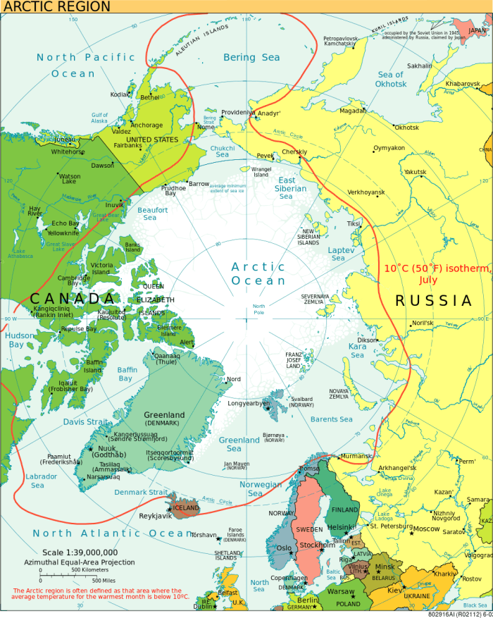 This map shows the Arctic Ocean where the various convoys sailed during WW2. Just round from the northern tip of Norway it is possible to see the two Soviet ports, Archangel and Murmansk