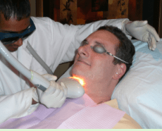 Goggles protect your eyes during the treatment. No anaesthetic or numbing cream is required.