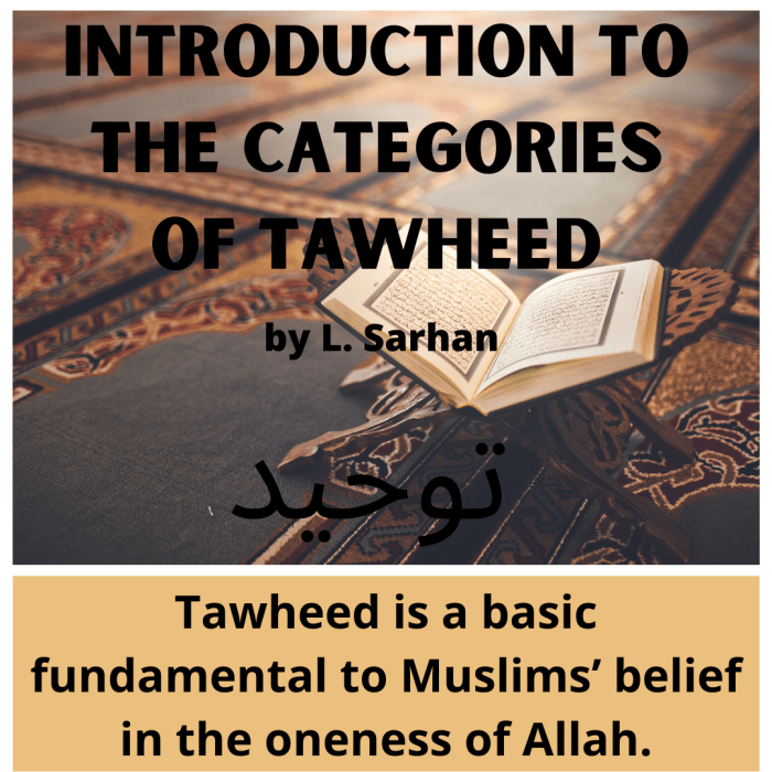 Learn more about the 3 fundamental categories to tawheed and Muslims' belief in the oneness of Allah.