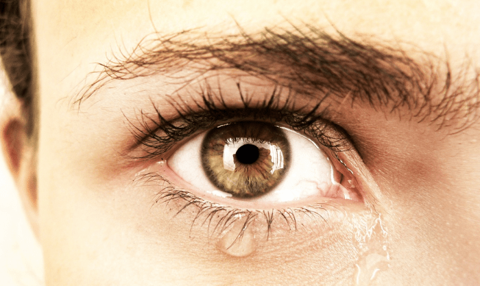 A Lachrymator is a substances that irritates your eye and causes tear production. If you don't want tears to flow, keep lachrymators out of your eyes!