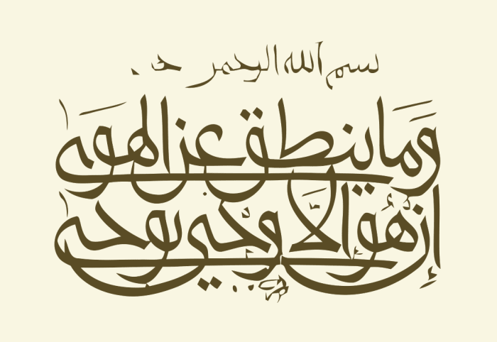 (53:3) This verse from the Qur'an narrates that Muhammad ﷺ revealed as Holy Qur'an, only what he was given from Allah.