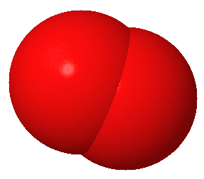 This is oxygen in molecular form. It first became common on Earth, as a result of the growth and development of bacterial slime.
