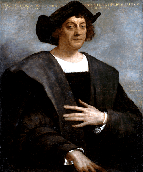 Sebastiano del Piombo painted this posthumous portrait of Christopher Columbus in 1519. No known portraits of Columbus exist that were painted during his lifetime.