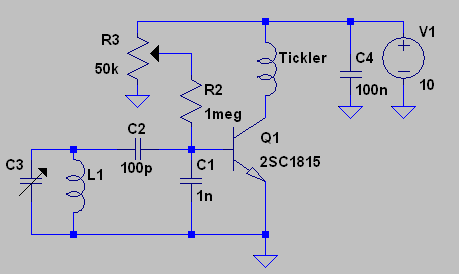 A BJT Armstrong topology Q Multiplier. Some advantages of this circuit are low noise, simplicity and low phase shift. The disadvantages are the abrupt transition from the non-oscillating to oscillating state and possible overload conditions.