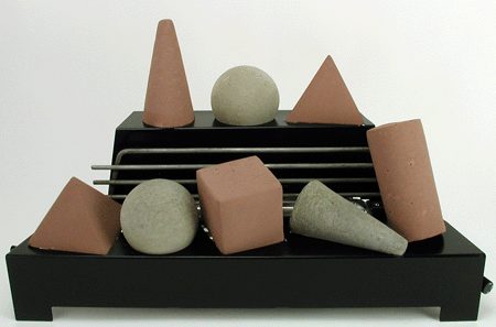 Ventless fireplace gas log shapes are also available n a variety of colors or combination of colors.