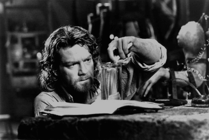 Kenneth Branaugh as Dr. Victor Frankenstein in the 1994 movie adaptation of Mary Shelley's "Frankenstein."