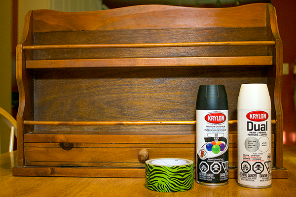 Upcycle An Old Spice Rack And Turn It Into A Stylish Nail Polish Rack With A Little Paint And Duck Tape