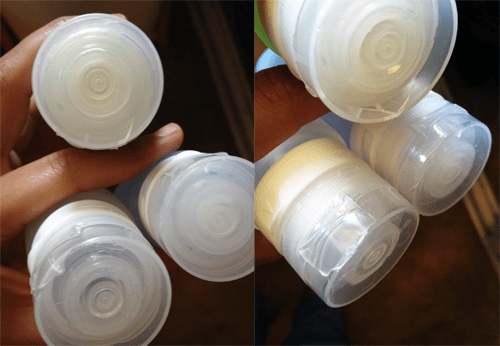 These are the phontos of my 3 cracked GoToob caps that I emailed to Humangear with my request. (It took me a few drops to learn my lesson, apparently!).