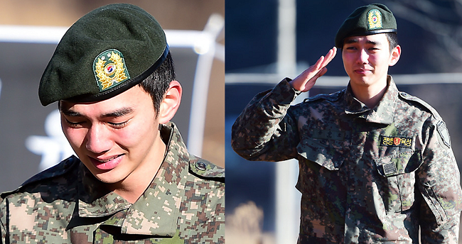 Korean actor Yoo Seung-ho who quietly enlisted for his mandatory military service as a regular soldier on 5 March 2013, reportedly working as a trainer of new recruits. He was discharged last December 4, 2014.