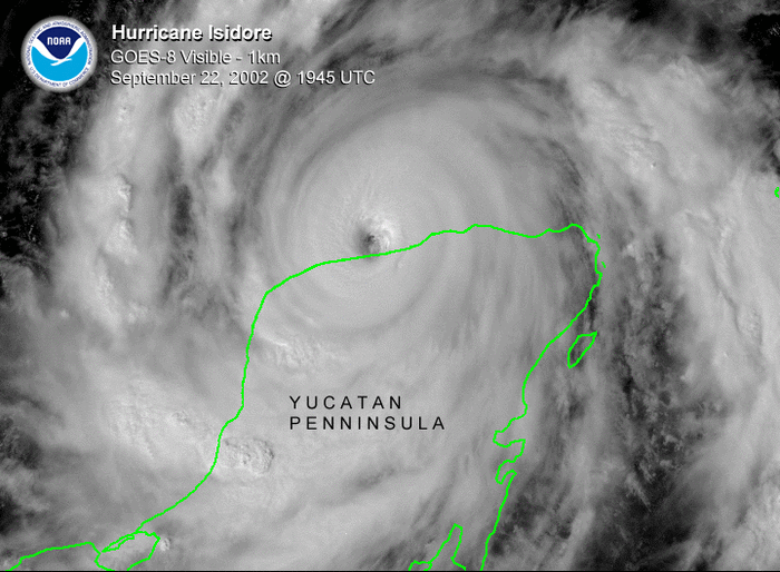 The other main effect of the earth's spin is the hurricane that is born over warm oceans near the tropics.