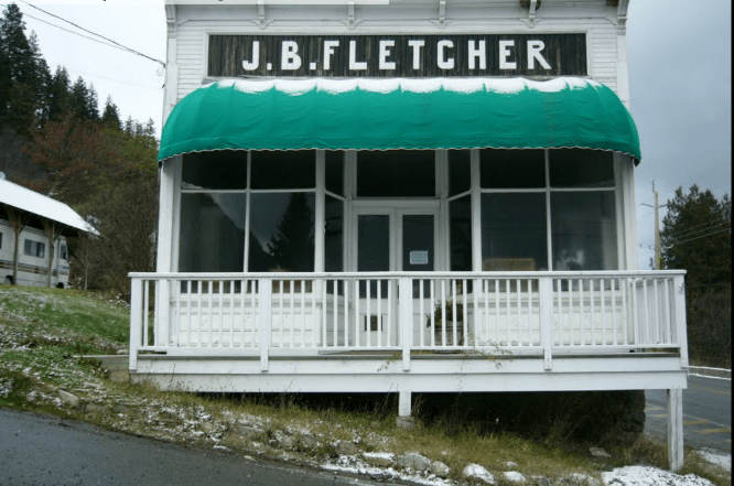 J.B. Fletcher Store in Ainsworth, B.C. - the first and largest General Store and mining supply establishment on Kootenay Lake BC, built in the 1890's.