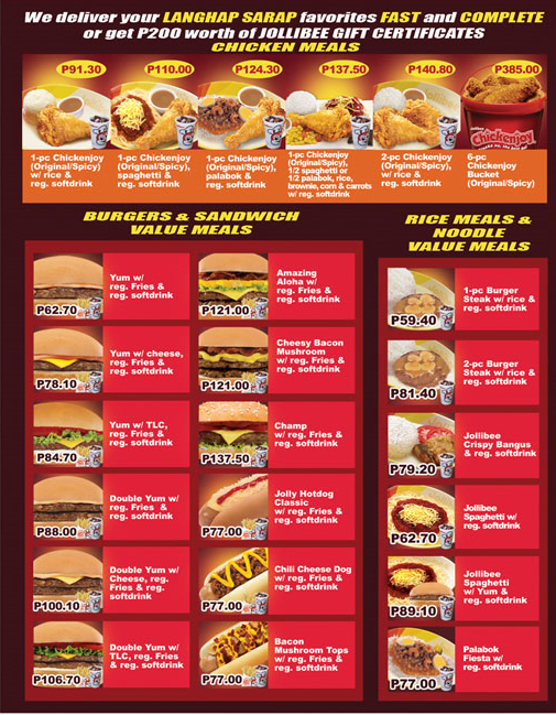 Jollibee Delivery Philippines: Menu, Number, and Minimum Price - HubPages